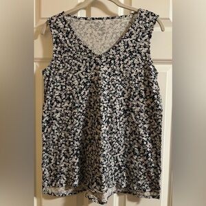 EUC J Jill 100% cotton floral tank. Size S